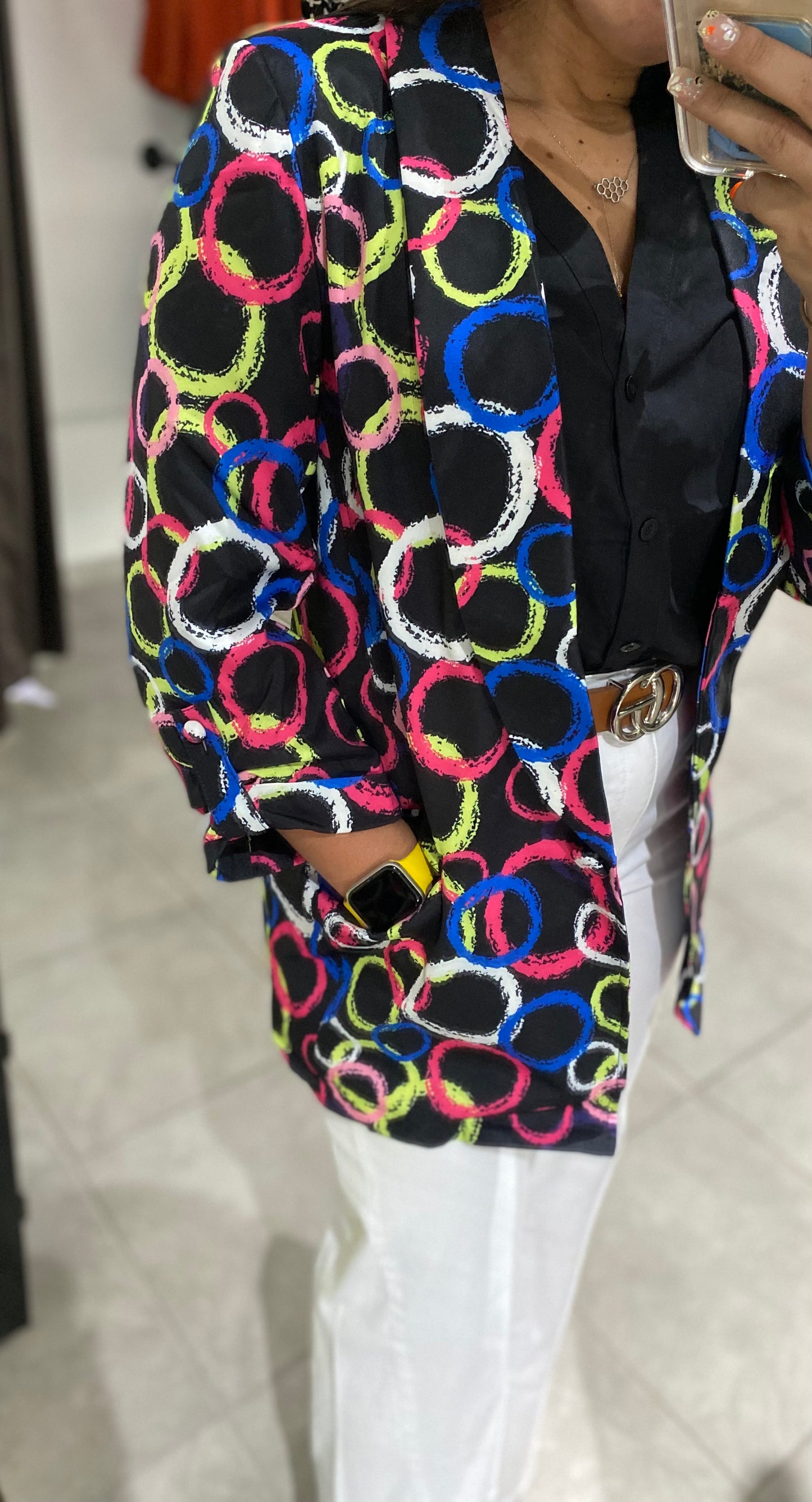 Colorful Black Blazer