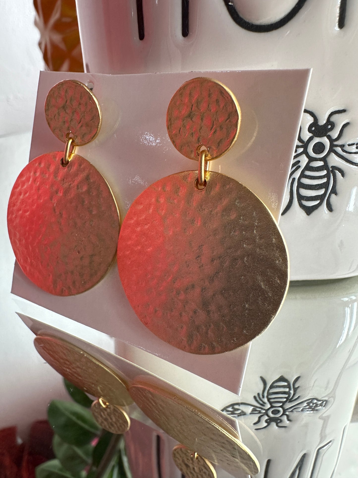 Hammered Gold Earrings