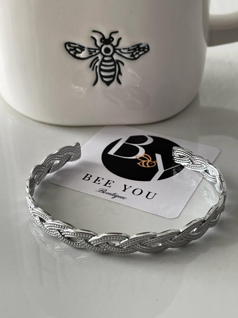 Braided Sil Bangle Bracelet