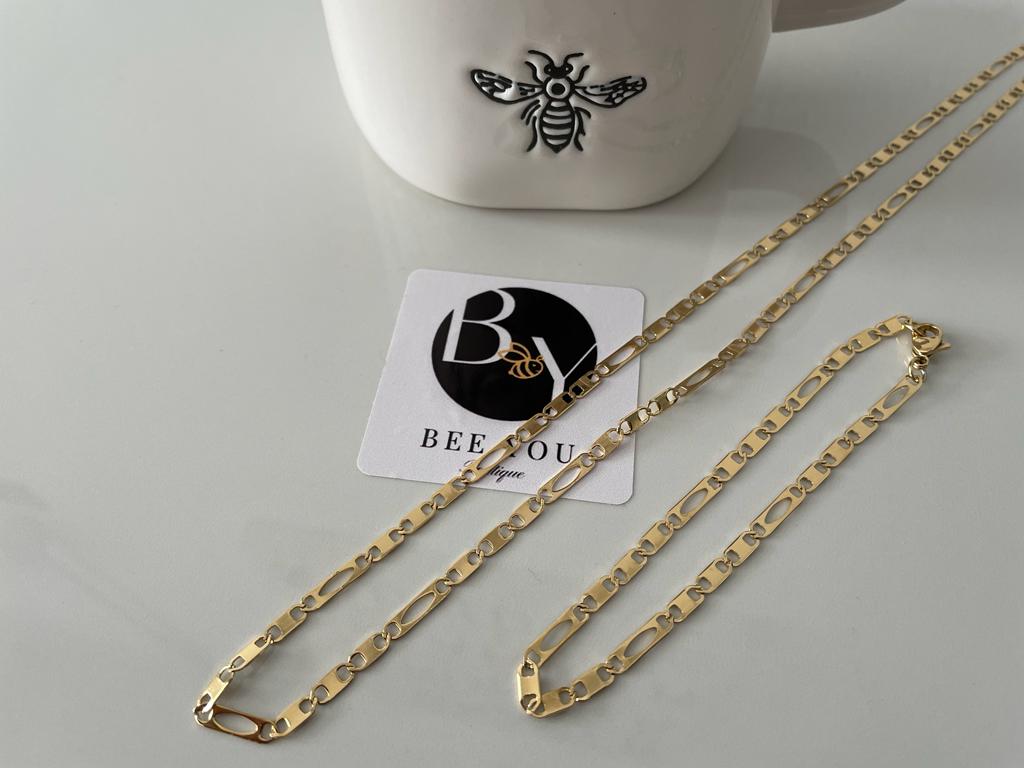 Golden Men Necklace & Bracelet