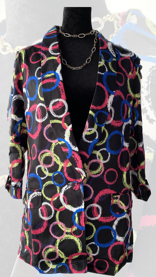 Colorful Black Blazer