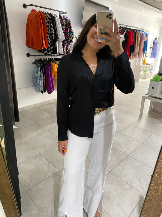 Jet Black Blouse