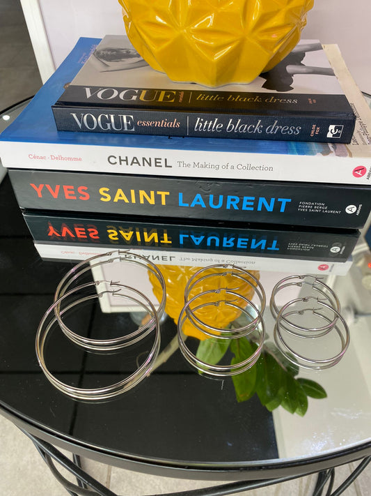 Silver Hoops