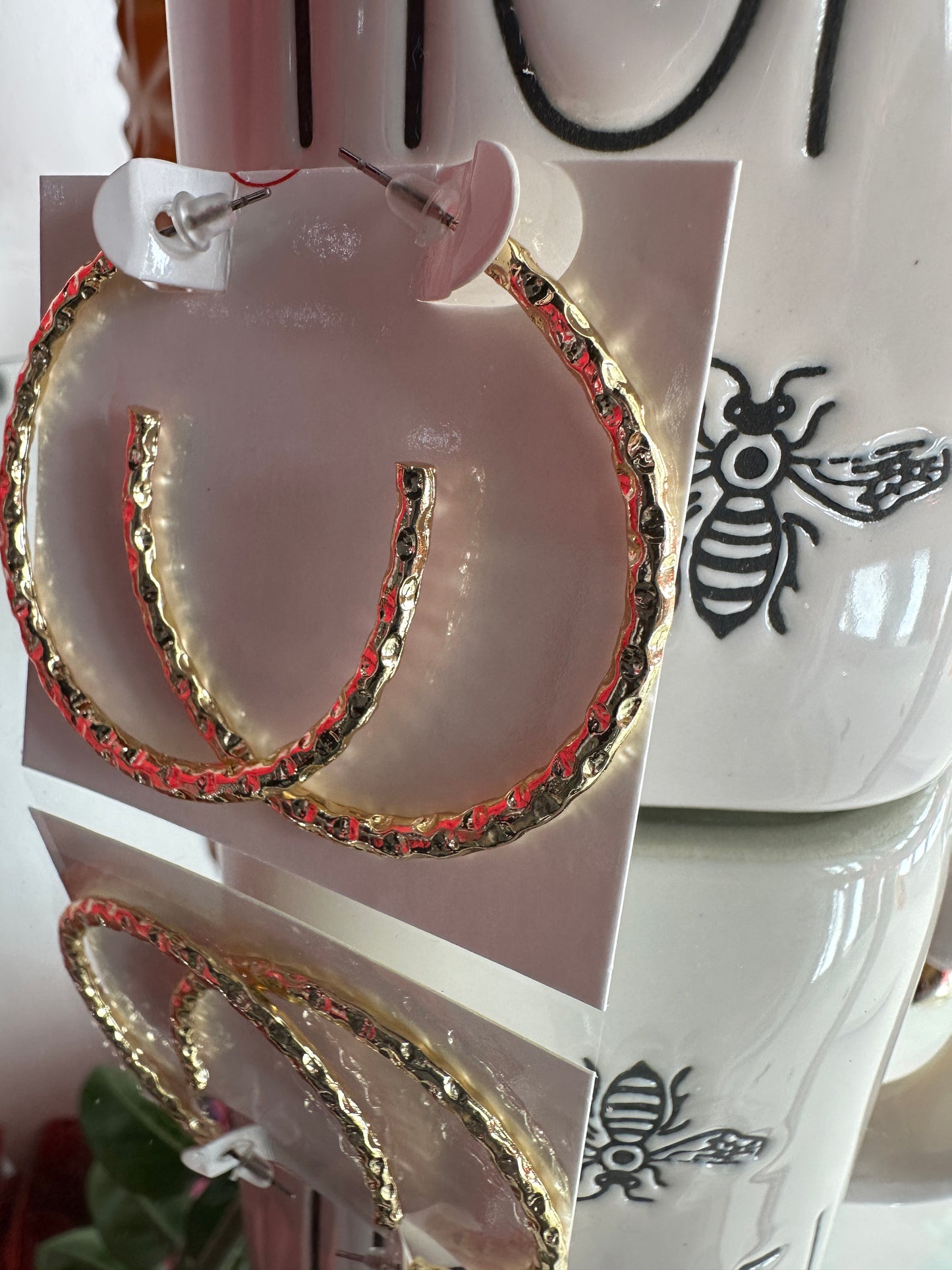 Matte Gold Hoop Earrings