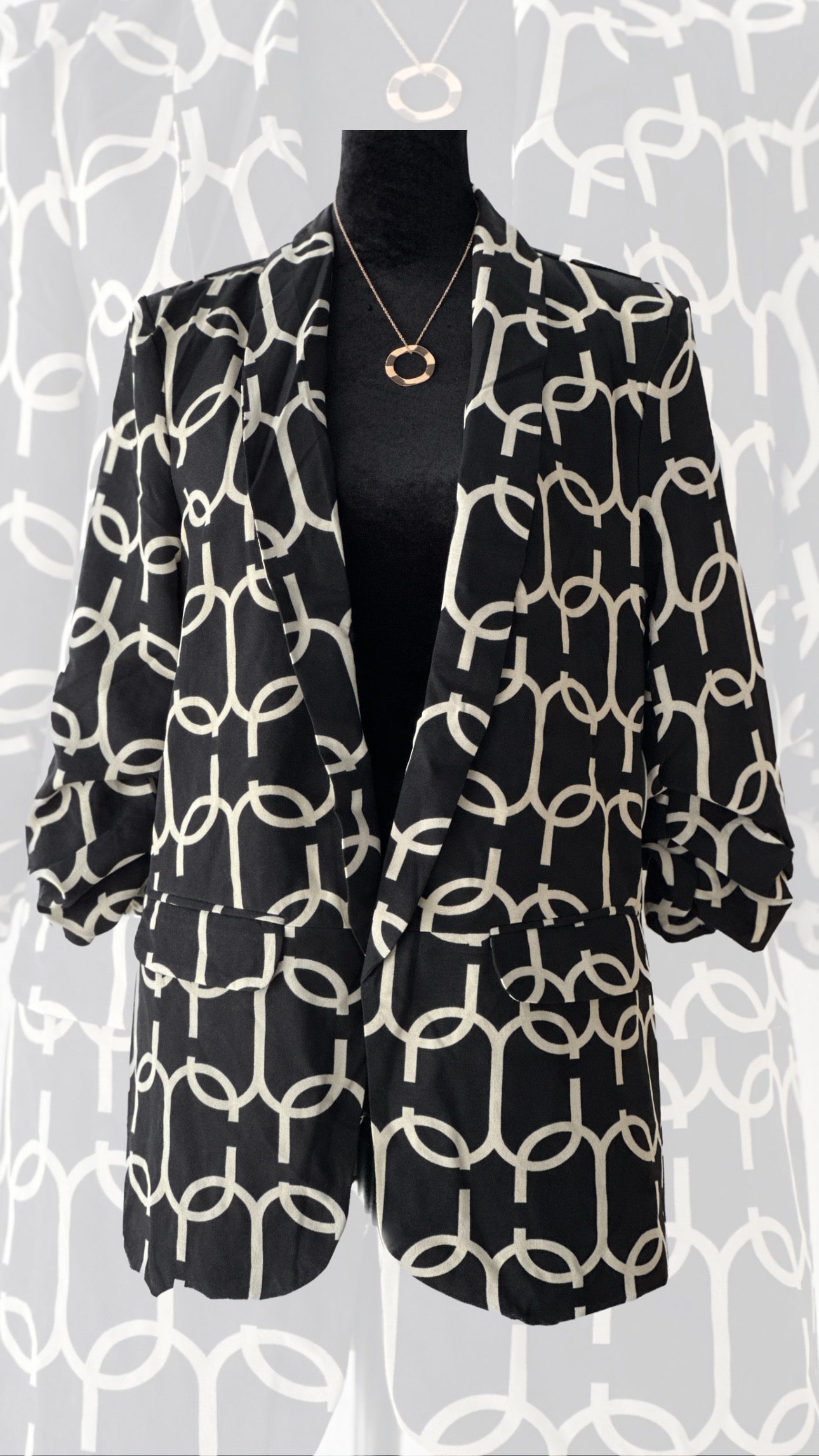 Black and Taupe Blazer