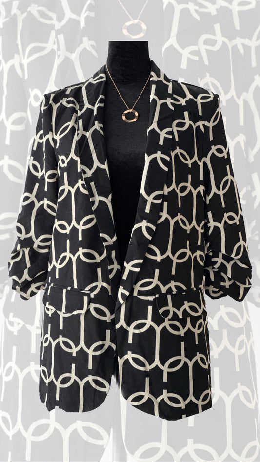 Black and Taupe Blazer