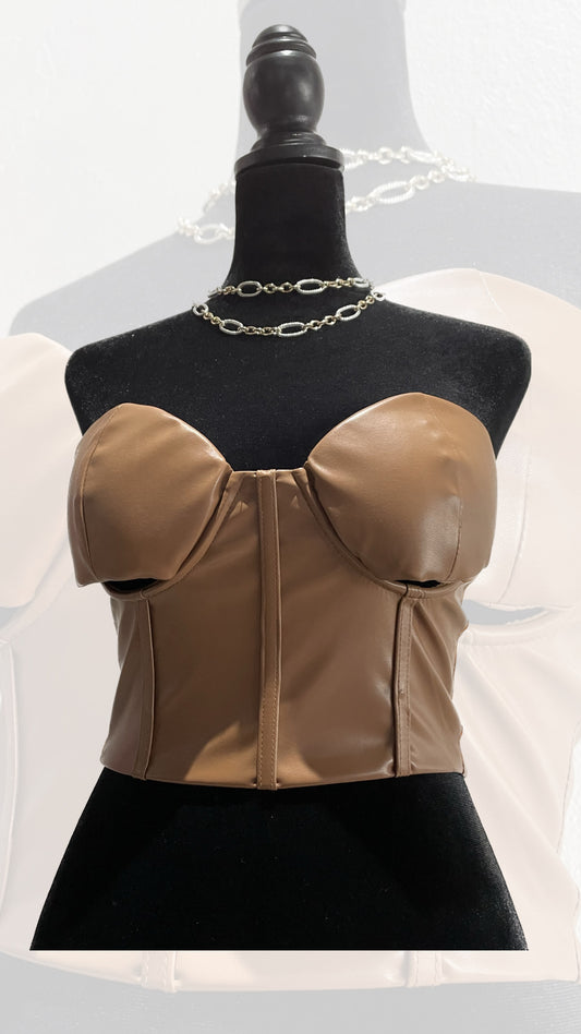 Corset Top Brown