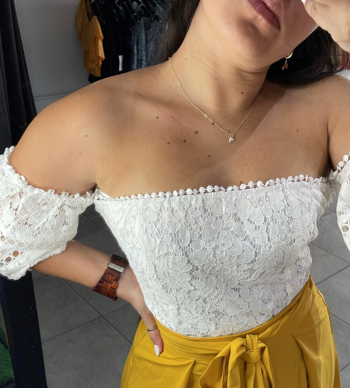 WHT Lace Top