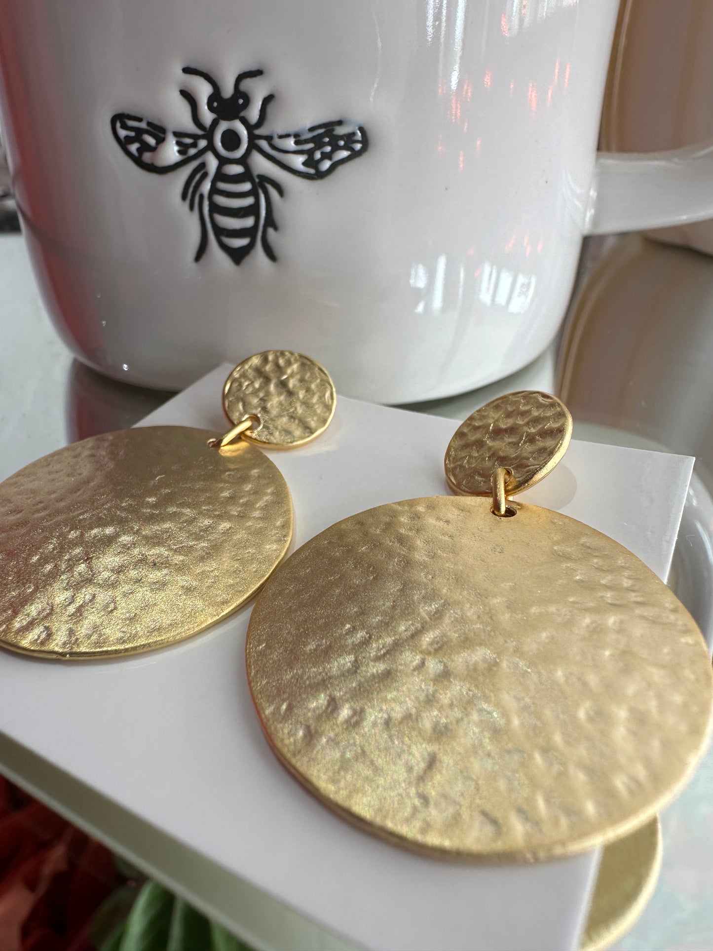 Hammered Gold Earrings