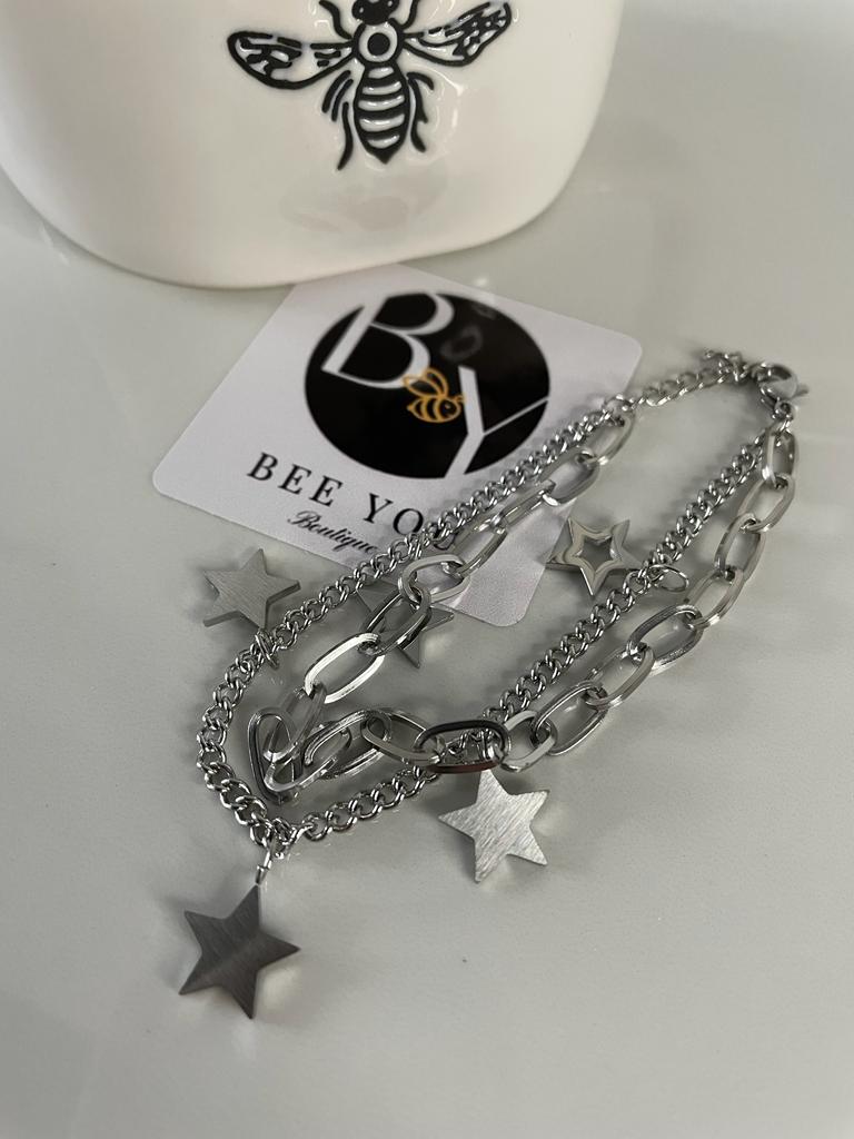 Two Layers Silver Star
