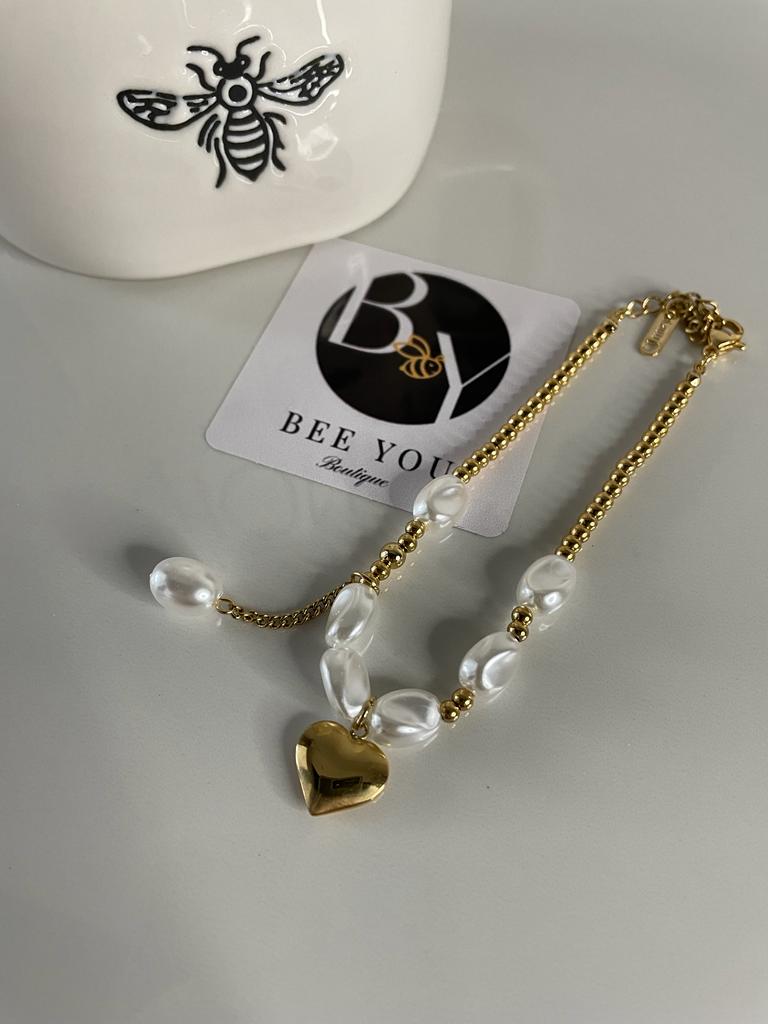 Heart Pearl Bracelet GD