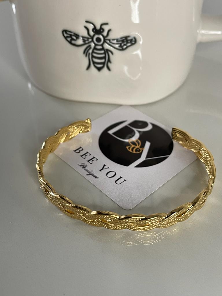 Braided GD Bangle Bracelet