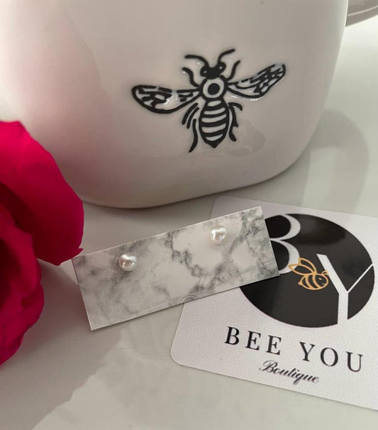 Simple Pearl Kids Sil Earrings