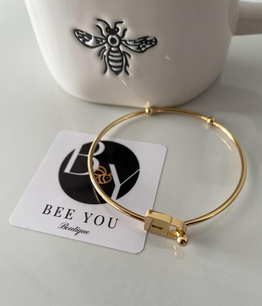 Heart Lock Gold Bracelet