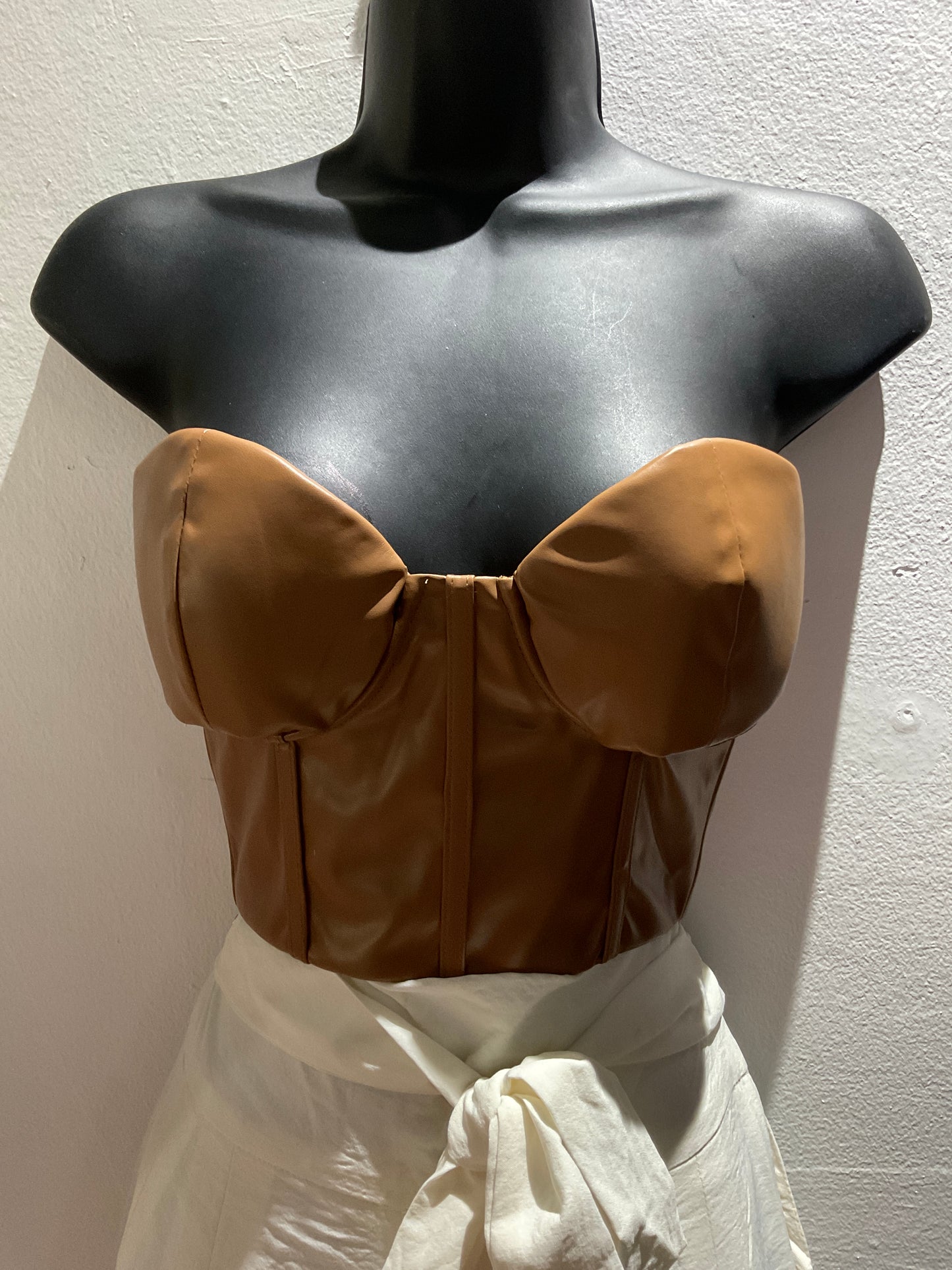 Corset Top Brown